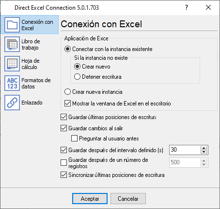 Ubicación y nomenclatura del archivo de Excel.