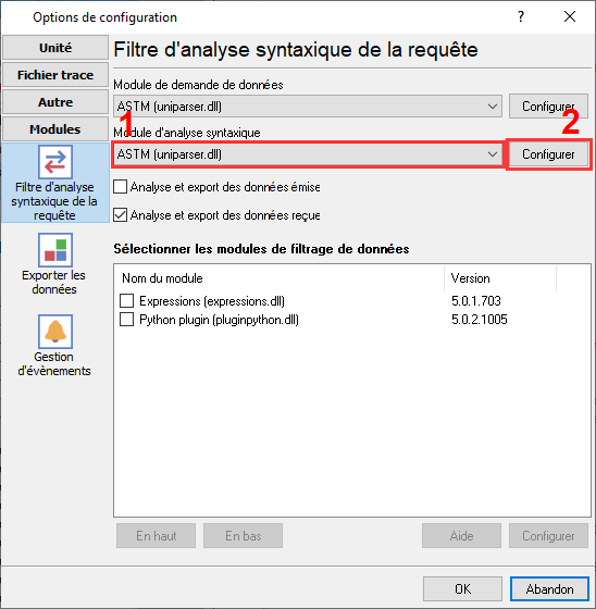 Analyseur de données pour instruments de laboratoire.