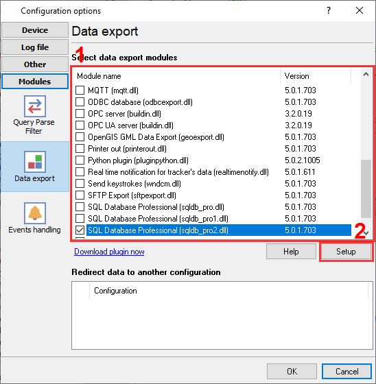 Microsoft SQL Server connector in our logger.