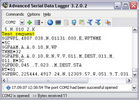 RS232 logger. Main window.