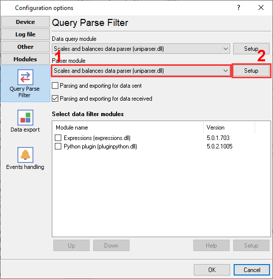Weight scales and balanced plugin selection to poll a device and parse incoming data.